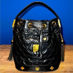 MCM Quilted Bucket Bag